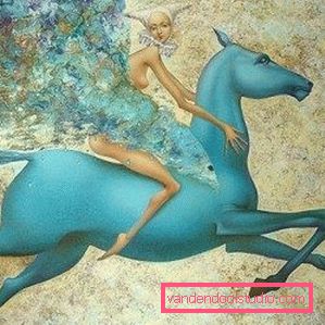 cavalcando un cavallo blu cavalcando un cavallo blu
