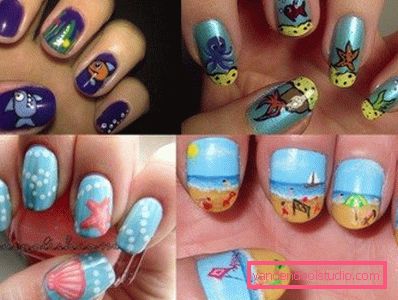 disegni in nail art - conchiglie, pesci, spiaggia disegni in nail art - conchiglie, pesci, spiaggia