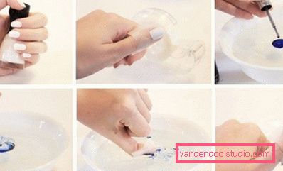 creando una manicure in marmo sull'acqua
