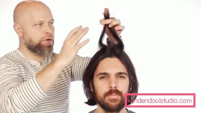 Acconciatura da uomo tagliata su capelli corti e medi