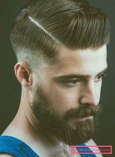 Acconciatura maschile sul lato con la barba Acconciature da uomo sul lato - praticità e impeccabilità