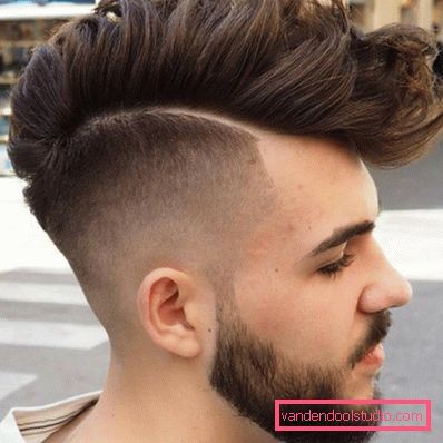acconciatura maschile con i lati rasati (tempie) e la nuca Acconciature da uomo con aste rasate - come vengono chiamate e quali sono