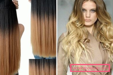 transizione chiara di colore e ombre sulla bionda