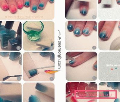 manicure originale con una spugna manicure originale con una spugna
