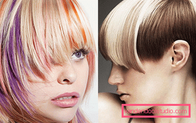 ragazze con ciocche colorate ragazze con ciocche colorate