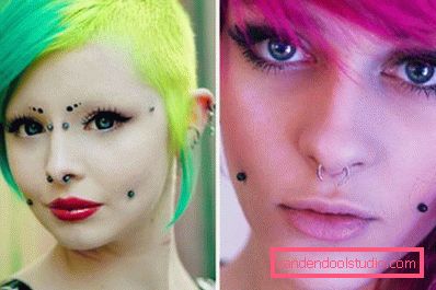 Piercing alla guancia Piercing alla guancia