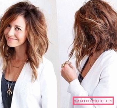 Haircut bob per capelli lunghi - vista frontale e posteriore Popolare taglio di capelli per capelli lunghi