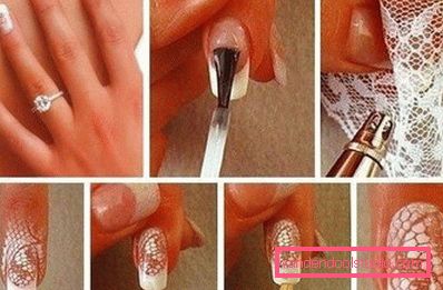 manicure con pizzo manicure con pizzo