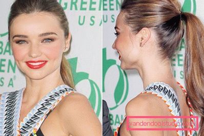 acconciatura Pony Tails su Miranda Kerr acconciatura Pony Tails su Miranda Kerr