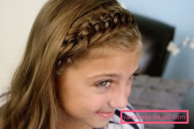 treccia con capelli fluenti treccia con capelli fluenti