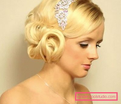 Acconciature per capelli corti per un matrimonio per la sposa