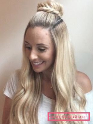 acconciatura con capelli lunghi e fluenti Acconciature ciambella alta e bassa su capelli lunghi