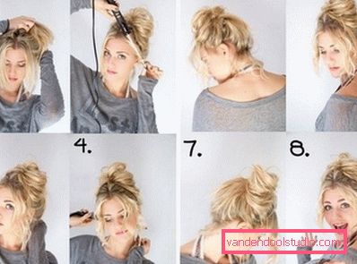 Acconciature ciambella alta e bassa su capelli lunghi