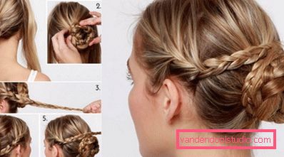 Acconciature ciambella alta e bassa su capelli lunghi