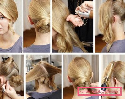 Acconciature ciambella alta e bassa su capelli lunghi