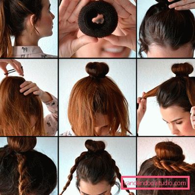 Una varietà di acconciature raccolte per capelli medi