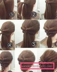 Una varietà di acconciature raccolte per capelli medi