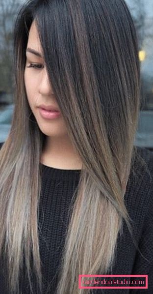 Bella colorazione dei capelli per le brune ombre La più bella tintura per capelli scuri e chiari