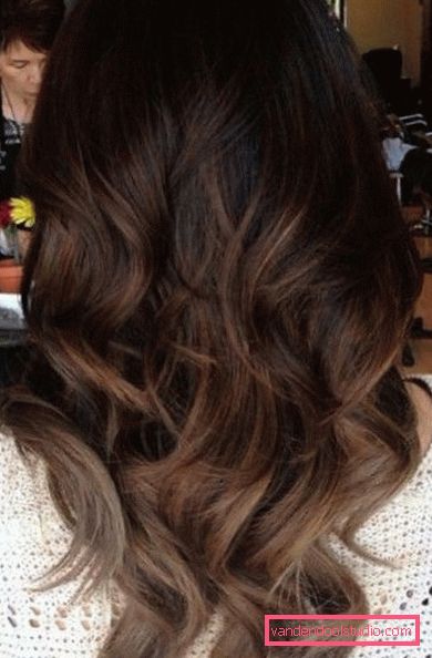 Bella colorazione dei capelli per i blajazh brune La più bella tintura per capelli scuri e chiari