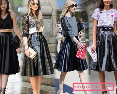 Gonne eleganti in pelle 2019-2020 anni