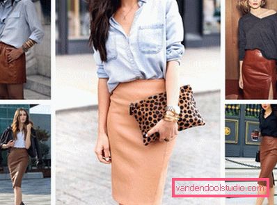 Gonne eleganti in pelle 2019-2020 anni