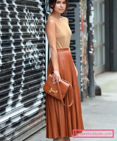 Gonne eleganti in pelle 2019-2020 anni