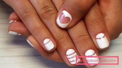 Manicure bianca alla moda