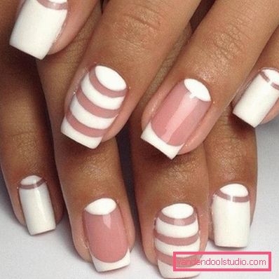 Manicure bianca alla moda