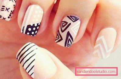 Manicure bianca alla moda