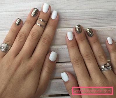 Manicure bianca alla moda