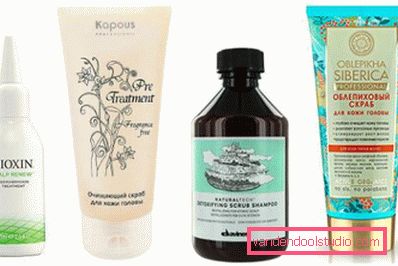 Una varietà di scrub per prendersi cura del cuoio capelluto Una varietà di scrub per prendersi cura del cuoio capelluto
