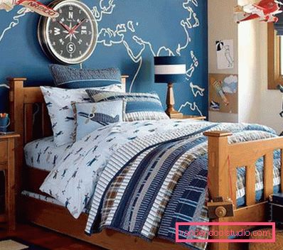Interessante la stanza dei bambini di design per un ragazzo di diverse età