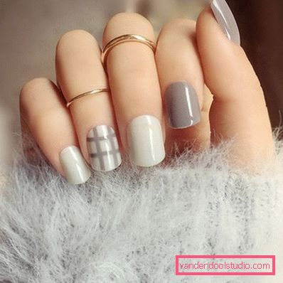 Elegante manicure grigio 2019-2020 anni