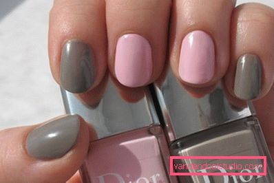 Elegante manicure grigio 2019-2020 anni