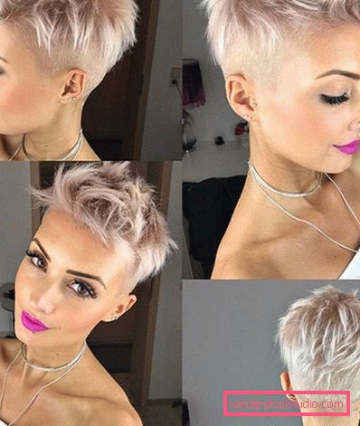 Haircut Pixie per capelli corti 2018 - 2019 - foto da tutti i lati
