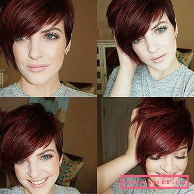 Haircut Pixie per capelli corti 2018 - 2019 - foto da tutti i lati