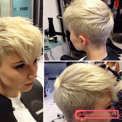 Haircut Pixie per capelli corti 2018 - 2019 - foto da tutti i lati
