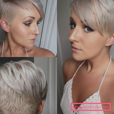 Haircut Pixie per capelli corti 2018 - 2019 - foto da tutti i lati