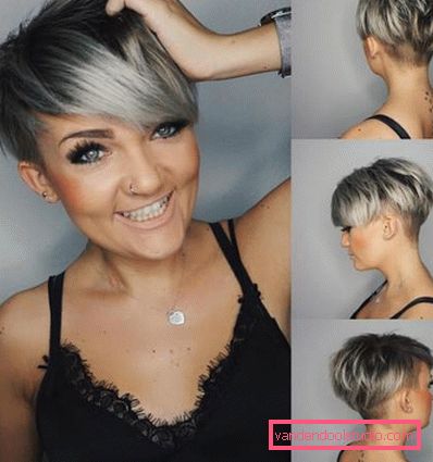 Haircut Pixie per capelli corti 2018 - 2019 - foto da tutti i lati
