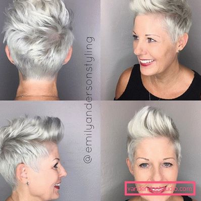 Haircut Pixie per capelli corti 2018 - 2019 - foto da tutti i lati
