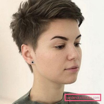 Haircut Pixie per capelli corti 2018 - 2019 - foto da tutti i lati