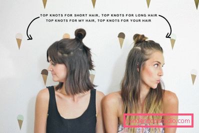 nodo superiore per diverse lunghezze di capelli nodo superiore per diverse lunghezze di capelli