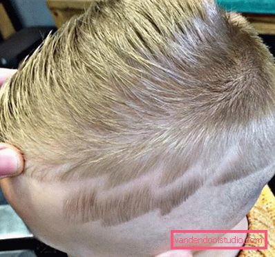 Tagli di capelli per ragazzi con modelli sui templi - acconciature di foto