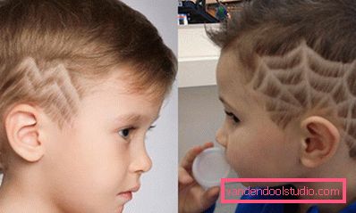 Tagli di capelli per ragazzi con modelli sui templi - acconciature di foto