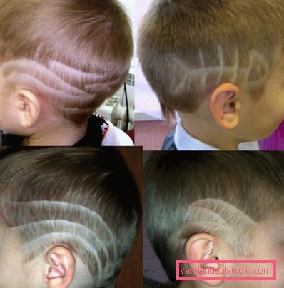 Tagli di capelli per ragazzi con modelli sui templi - acconciature di foto