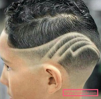 Tagli di capelli per ragazzi con modelli sui templi - acconciature di foto