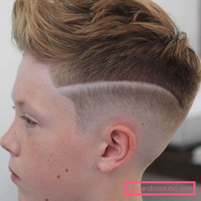 Tagli di capelli per ragazzi con modelli sui templi - acconciature di foto