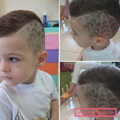 Tagli di capelli per ragazzi con modelli sui templi - acconciature di foto