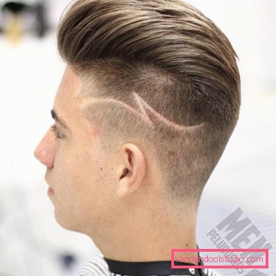 Tagli di capelli per ragazzi con modelli sui templi - acconciature di foto