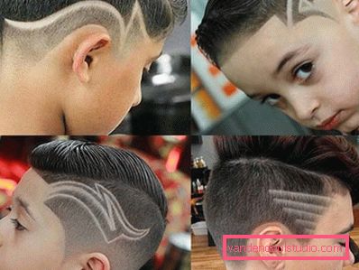 Tagli di capelli per ragazzi con modelli sui templi - acconciature di foto